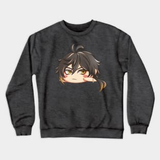 chibi zhongli genshin fanart Crewneck Sweatshirt